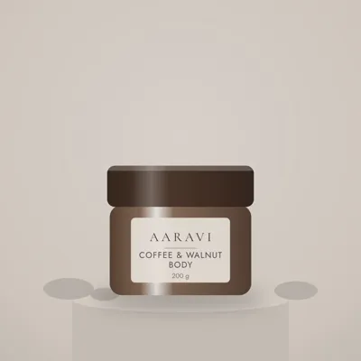 Coffee & Walnut Body Scrub — styled