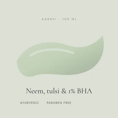 Neem & Tulsi Clarifying Face Wash — texture and key ingredients