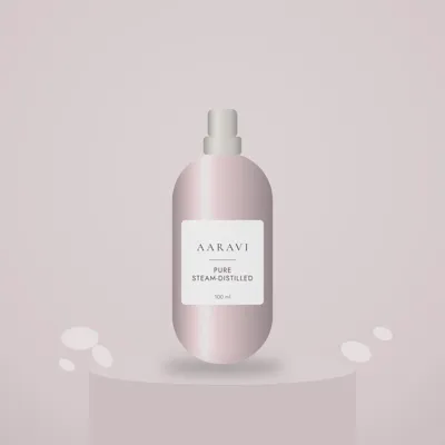 Pure Steam-distilled Rose Water — styled