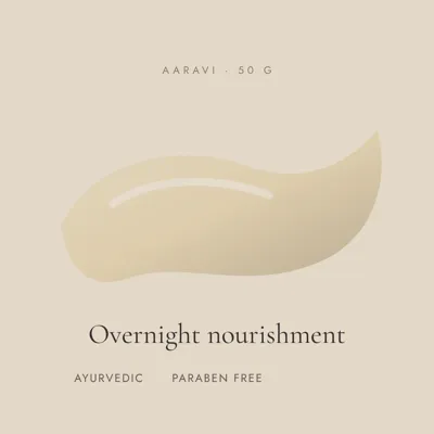 Saffron & Almond Night Cream — texture and key ingredients