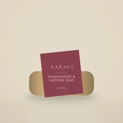 Sandalwood & Saffron Soap (Pack of 3) — product