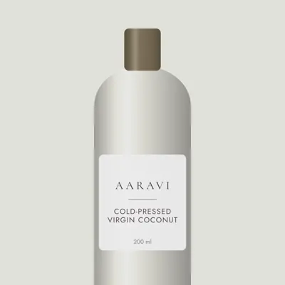Cold-pressed Virgin Coconut Oil — label detail